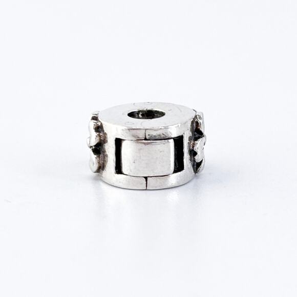 Vintage CHAM Thailand Sterling Silver 925 1cm Floral Clip Charm Bead - Picture 5 of 9